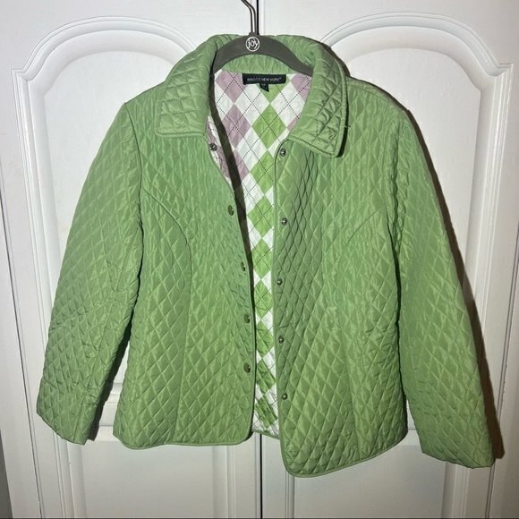 Briggs New York Women’s Quilted Jacket,‎ Coat, Green, Size 12P - Picture 1 of 6